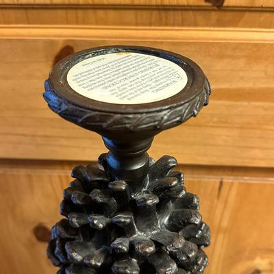 Sale Photo Thumbnail #721: Pine Cone Candle Holder 17" Tall