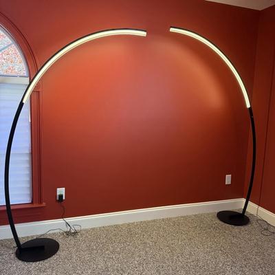 Pair of LED Arc Floor Lamps