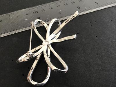 Anne Klein Rhinestone Bow Brooch