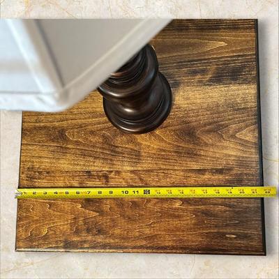 Sale Photo Thumbnail #196: Side / End Table with 1 Drawer #2 Like New (BR2)
Measurements as shown: Height 28" - Width: 22' - Depth 22"
Not solid wood, excellent condition.