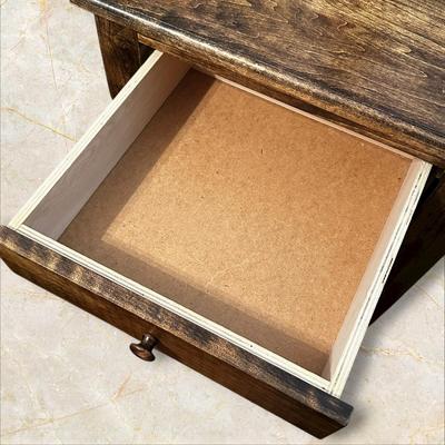 Sale Photo Thumbnail #198: Side / End Table with 1 Drawer #2 Like New (BR2)
Measurements as shown: Height 28" - Width: 22' - Depth 22"
Not solid wood, excellent condition.