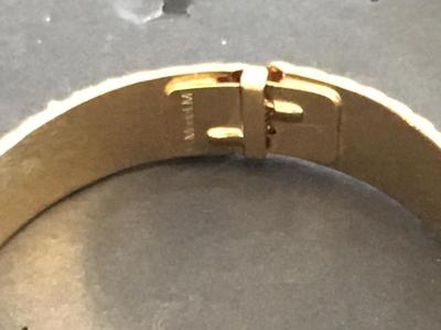 Monet M Gold Tone Bracelet signed