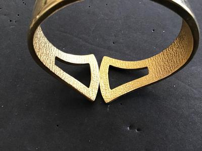 Gold Tone Clamper Bracelet