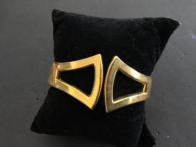 Gold Tone Clamper Bracelet