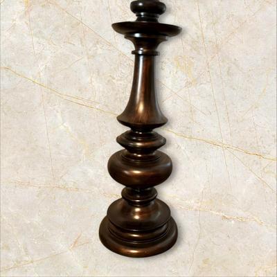 Sale Photo Thumbnail #201: Lamp #1 28" tall, excellent condition. Not real wood.