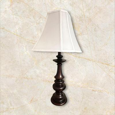 Sale Photo Thumbnail #208: Lamp #2 28" Tall (BR2)
Lamp #1 28" tall, excellent condition. Not real wood.