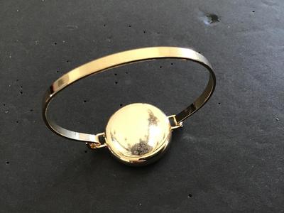 Hinged Gold Tone Bracelet