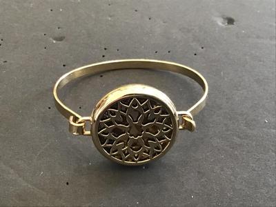 Hinged Gold Tone Bracelet