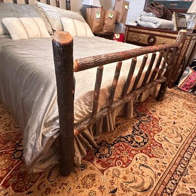Sale Photo Thumbnail #211: Queen Rustic Cabin Wooden Log / Twig Bed Frame with Headboard and Footboard(BR2)
Amazing bed from High Country Furniture, queen size. Mattress pad/bedding listed separately.