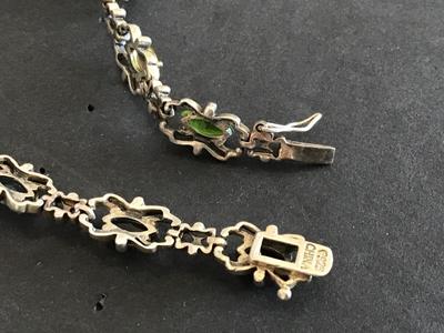 925 Vintage Rhinestone Jewelry Bracelet