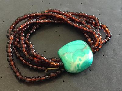 Glass Turquoise Like stone Bracelet