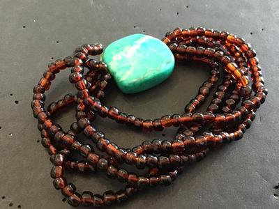 Glass Turquoise Like stone Bracelet