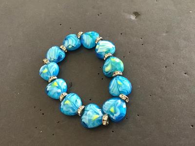 Glass Heart Bracelet