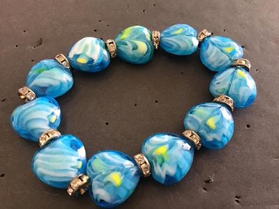 Glass Heart Bracelet