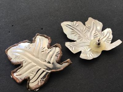 Large Silver Bronze Tone Earrings