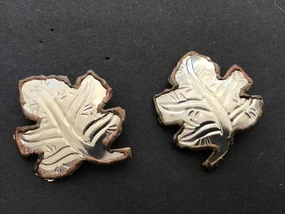 Large Silver Bronze Tone Earrings