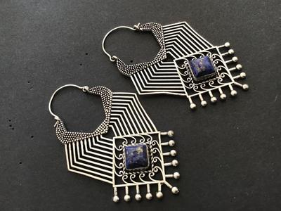 Beautiful Large Statement Silver Lapis Lazuli