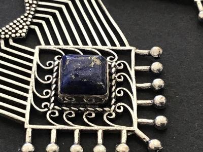 Beautiful Large Statement Silver Lapis Lazuli