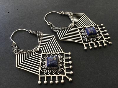 Beautiful Large Statement Silver Lapis Lazuli