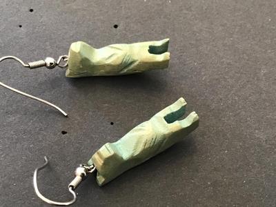 Carved Bear Earrings