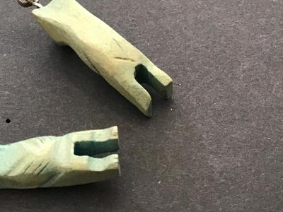 Carved Bear Earrings