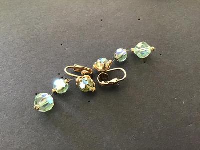 Green Glass Earrings