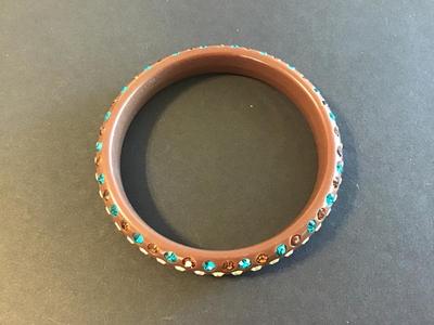 Brown Rhinestone Bangle