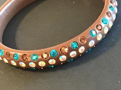 Brown Rhinestone Bangle