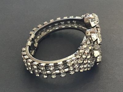 Gorgeous Rhinestone Clamper Bracelet Vintage