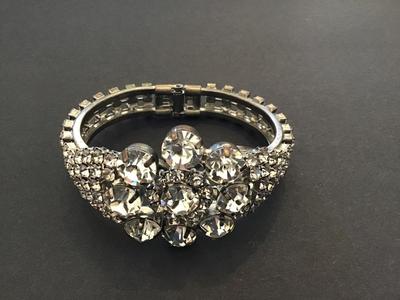 Gorgeous Rhinestone Clamper Bracelet Vintage