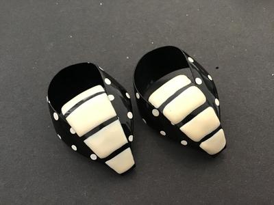 Large Heavy Enamel Statement earrings