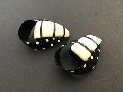 Large Heavy Enamel Statement earrings