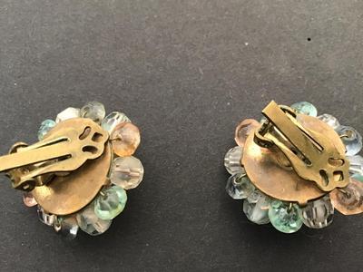 Vintage Pastel Glass Earrings