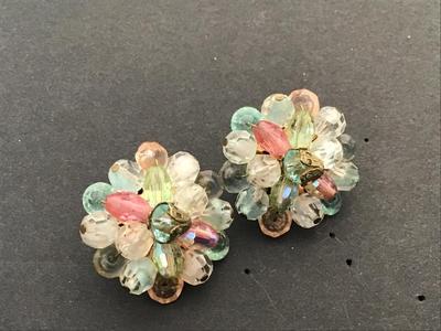 Vintage Pastel Glass Earrings