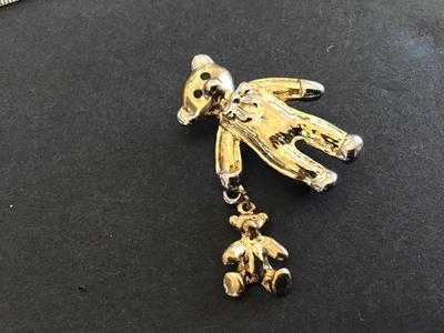 Teddy Bear Brooch Vintage