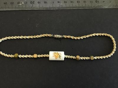 Vintage Boho Yellow Rose Necklace