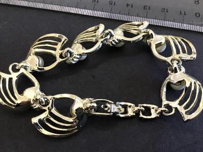 Vintage Gold Tone Locking Bracelet