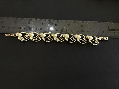 Vintage Gold Tone Locking Bracelet
