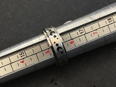 Star Moon Spinner Ring