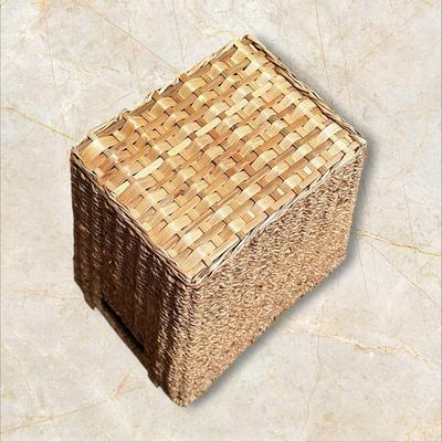 Sale Photo Thumbnail #274: Wicker Waste Basket w Wooden Handles & Woven Base- 11" Tall
Excellent condition.