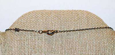 Bejeweled BLACK DANGLE & HOOK NECKLACE with Black Chain and Lobster Clasp 30" L