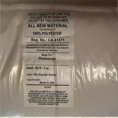 Sale Photo Thumbnail #239: 2 New 18x18" Pillow Inserts