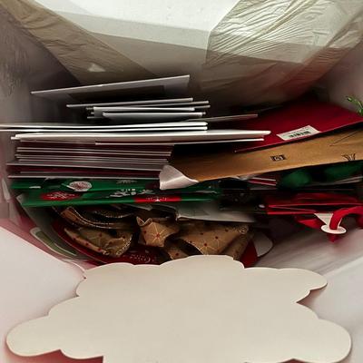 Sale Photo Thumbnail #326: Large Bag of Christmas Wrapping Materials- Gift Bags, Lots of Gift Boxes, a set of bows, tissue, more.