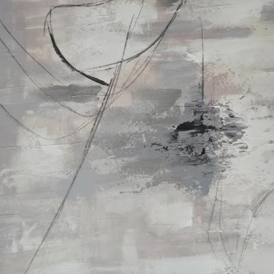 502B: Abstract Expressionism Art on Stretched Canvas