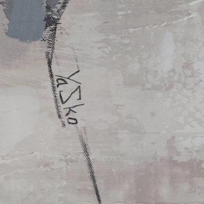 502B: Abstract Expressionism Art on Stretched Canvas