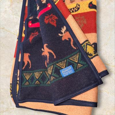 Sale Photo Thumbnail #279: Pendleton Wool Elk/Moose Cabin Mountain Blanket #1