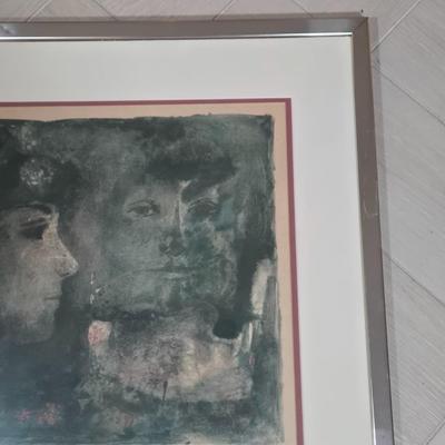LOT 504B: Signed and Numbered Viasge Verte by Hector Poleo Framed Art