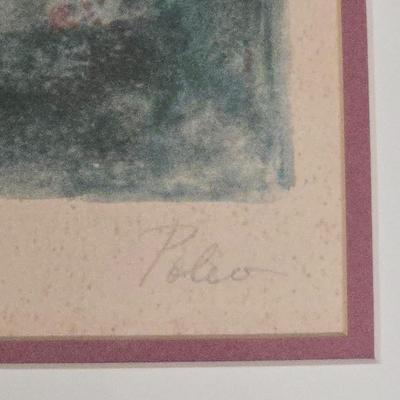 LOT 504B: Signed and Numbered Viasge Verte by Hector Poleo Framed Art