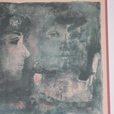 LOT 504B: Signed and Numbered Viasge Verte by Hector Poleo Framed Art