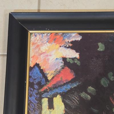 LOT 512B: Framed Oil Painting Depicting a Rural Village